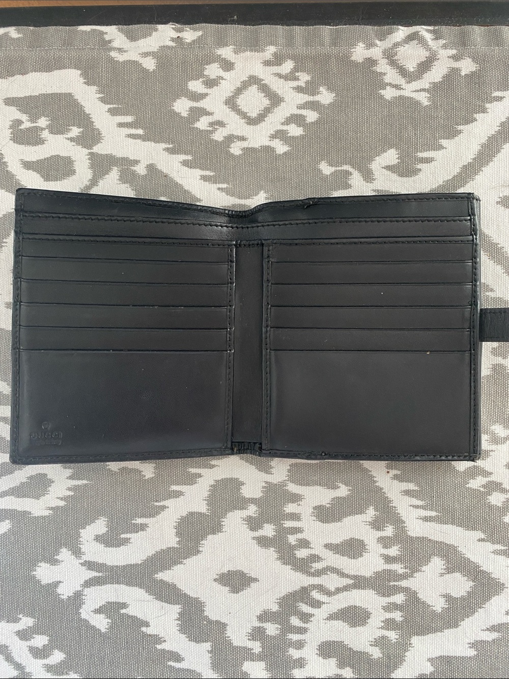 Gucci Jackie GG Canvas Black Leather Compact Wallet - Picture 4 of 10